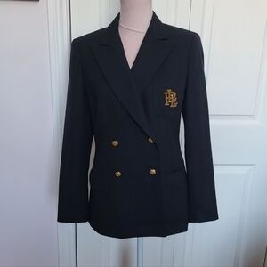 Lauren Ralph Lauren Navy Blazer with Gold Buttons  sz8P